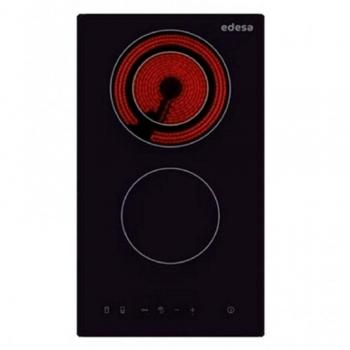 Edesa EVT-3220 B/B - Placa Vitrocerámica Modular, 2 Zonas de Cocción, Color Negro