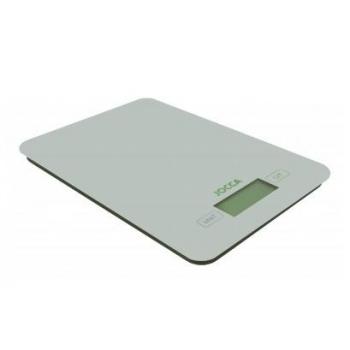 Balanza de Cocina Digital Jocca - Capacidad 5kg - Pantalla LCD - Base Antideslizante - Medición en gr/lb/oz/kg - Color Blanco y Verde