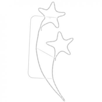 Tira de luces de estrella 16 pzas blanco cálido 125,5x53x4,5 cm
