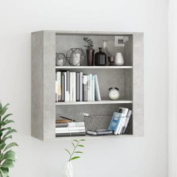 Armario de pared madera contrachapada 80x33x80 cm gris hormigón, mueble de almacenaje para salón, buffet auxiliar y armario de almacenamiento