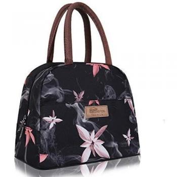 HOMESPON Bolsa Isotérmica de Almuerzo Lunch Bag Bolsa Térmica Porta Alimentos Tela Impermeable Plegable Bolso de Picnic para Mujeres, Adultos, Estudiantes y Niños