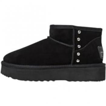 Pepe Jeans Dissy Metal Black Women's Ankle Boots with Studs