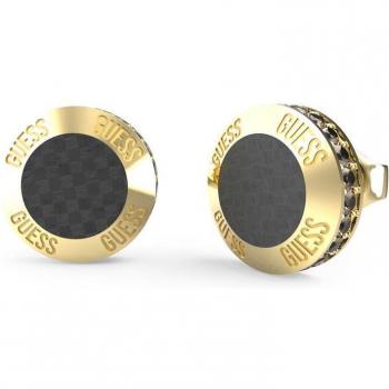 Pendientes de hombre Racer Tag de acero dorado