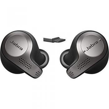 Jabra Evolve 65t, Auriculares Verdaderamente Inalámbricos In-Ear, Compatible con Comunicación Unificada, Batería de Larga Duración, Adaptador Bluetooth USB, Negro