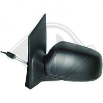 Espejo retrovisor DIEDERICHS 1416425 con diseño específico para vehículos, ajuste manual, cristal convexo para mayor visibilidad, acabado en plástico resistente y fácil instalación