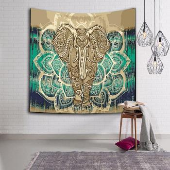 Elefante bohemio Tapiz colgar en la pared decoración, interior de la India Hippie para colgar decoración de la pared, manta de playa, camino de mesa/gamuza