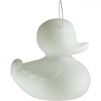 Lámpara LED flotante Goodnight Light DUCK-DUCK XL, diseño pato, exterior polipropileno, color blanco, 54 cm