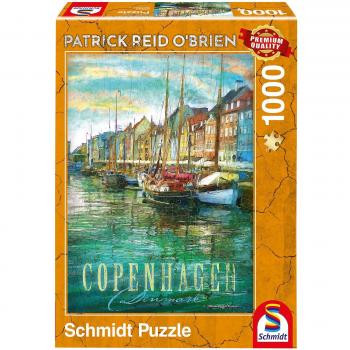Schmidt Spiele 1000-Piece Puzzle Copenhagen by Patrick Reid O'Brien