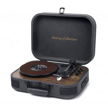 Tocadiscos Muse MT-207DGB Black con altavoces, estéreo y transmisor de Bluetooth
