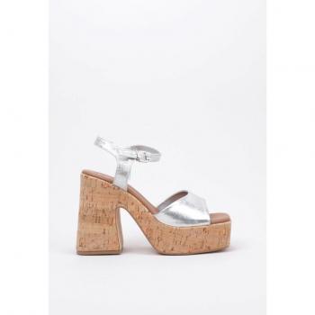 Sandalia de Plataforma Mujer Krack Core ITHAA 38 Plateada