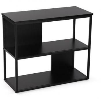 Estantería Versa Negro Metal 30 x 60 x 70 cm, Librería de Estilo Industrial, Medidas (Al x l x An) 60 x 30 x 70 cm, Metal Color Negro
