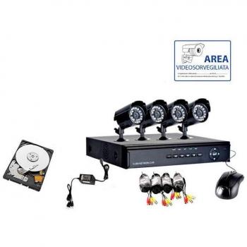 Kit de Videovigilancia Housecurity 8 Cámaras Infrarrojas 1080P con Alimentador, Cables HD y Disco Duro de 500GB