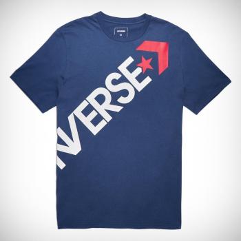 CONVERSE CROSS BODY TEE - Camiseta, Hombre, Azul