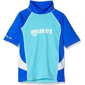 Mares Camiseta de Manga Corta para niño, Niños, 412506, Azul, Extra-Large