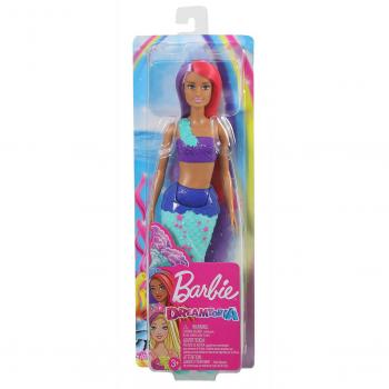 Muñeca Barbie Sirena Dreamtopia Brillos Arcoíris con Corona Azul y Pelo Rosa y Morado, para Niños y Niñas +3 Años (Mattel GJK09)