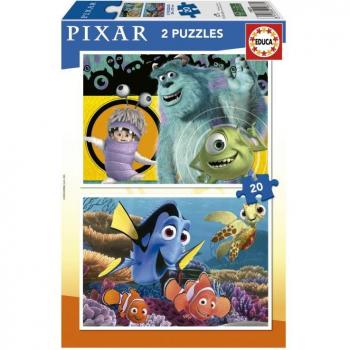 Puzzle Educa Disney Pixar 2x20 Piezas - Buscando a Nemo y Monsters, Inc