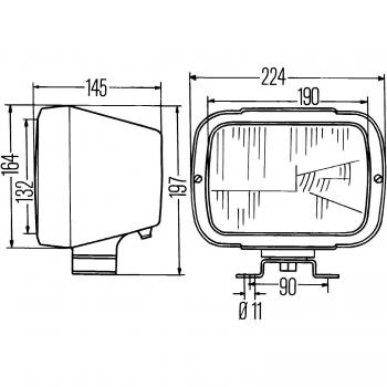 Faro principal delantero HELLA 1AE 004 234-001