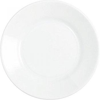 Plato Llano 23.5 cm Tivoli Porcelana Blanca - Set de 12 piezas