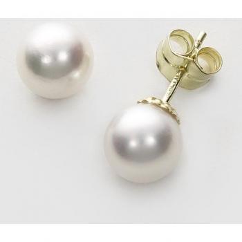 Pendientes de perlas cultivadas japonesas para mujer