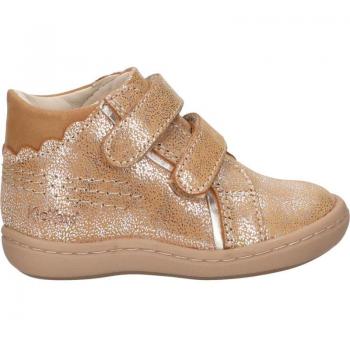Botines y Zapatos de Niña y Niño KICKERS 912130-10 KICKMARY CUIR NUBUC 113 BEIGE METALLISE