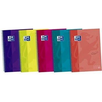Oxford Touch - Pack de 5 cuadernos espiral de tapa extradura, A4+
