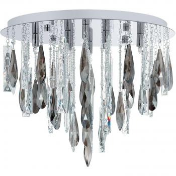 Plafón LED Calaonda 58 x 48 cm, cromado, G9, 3600 lm, 2700K