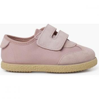 Zapatillas de lona para niños de cuero vegano con cierre adherente