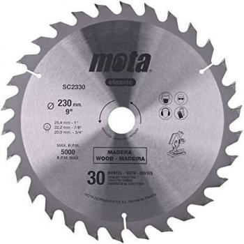 Sierra circular de widia ø230mm 30 dientes CLP18 SC2330 Mota Herramientas