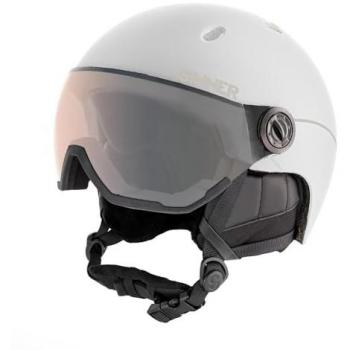 Casco de Esquí Unisex Sinner Titan Visor con Visière, Color Blanco Mate, Talla S (50-54)
