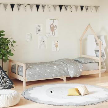 Estructura de cama infantil 80x200 cm Madera maciza de pino Marrón Vidaxl