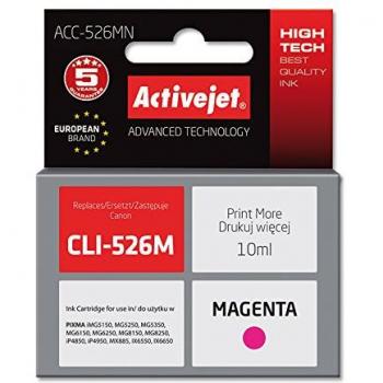 Cartucho de Tinta Activejet Compatible para Canon PIXMA CLI-526M, Alto Rendimiento XL, Magenta