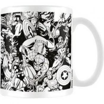 Taza de personajes de Marvel Blanco/negro One Size