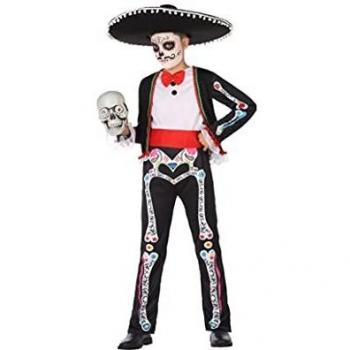 ATOSA disfraz esqueleto colorido mariachi niño infantil 5 a 6 años