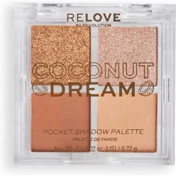 Revolution Relove Coconut Dream Pocket Palette - Paleta de sombras tamaño bolsillo 4x0.72 g