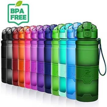 ZOUNICH Botella Deportiva - BPA Free -400ml/500ml/700ml/1000ml/-Apertura con un Solo botón-Yoga, Senderismo, Viajes, Oficina- Adulto, Botella de Agua para niños