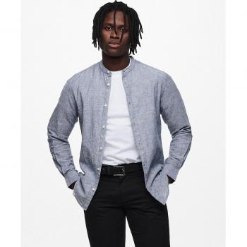 Only & Sons Caiden Long-Sleeved Solid Linen Shirt