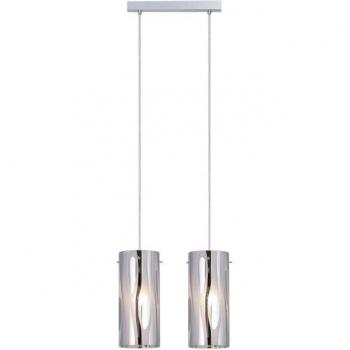 Lámpara colgante moderna Triplet Cromada 2 luces E27