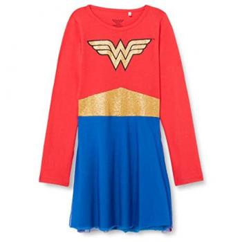 Vestido Rojo Wonder Woman para Niña de 6 Años