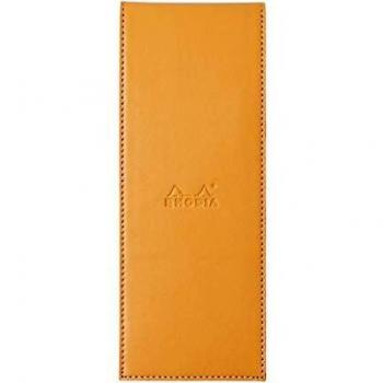 Funda porta-bloc + bloc - Rhodia 118098C - Cuadrícula (5x5mm) Naranja
