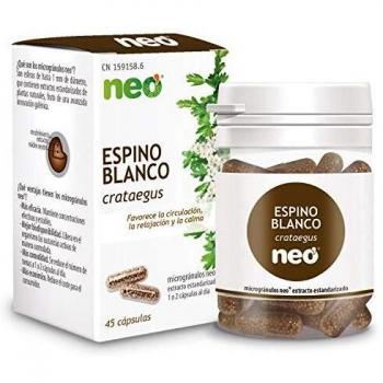 NEO | Extracto Seco de Hojas y Flores de Espino Blanco | 45 Cápsulas | Favorece la Relajación y la Calma de Forma Natural | Disminuye el Nerviosismo y el Estrés