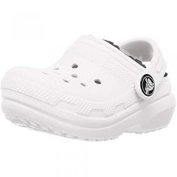 Crocs Classic Lined Clog - Grade School Shoes - White - Size: 4