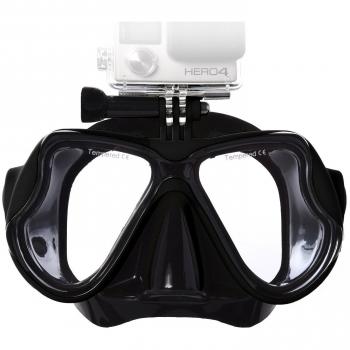 Lyhoon Máscara de buceo de cristal revestida para Submarinismo y Snorkel Compatible con Xiaomi Yi Cámara GoPro Hero 1, 2, 3, 3+, 4 SJ4000 SJ5000 SJ6000