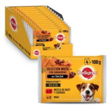 Pedigree Comida Húmeda Selección de Carnes Mixtas en Salsa para Perros