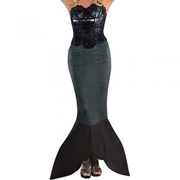 amscan Mermaids and Sirens Tail Skirt Size Falda de Cola Sirenas, tamaño Adulto, Verde