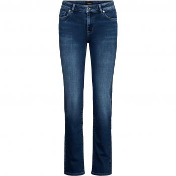 Vero Moda Women's Daf MR Straight Stretch Jeans - Medium Blue Denim