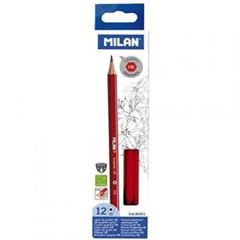 Milan 80001 - Caja con 12 lápices de grafito hexagonal