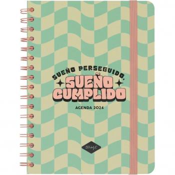 Agenda Anual 2024 Mr. Wonderful Semanal Sueño Perseguido, Sueño Cumplido - Formato 15x2x22 cm