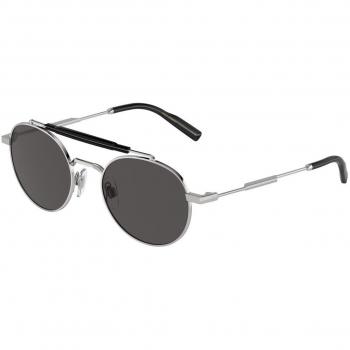 Dolce & Gabbana DG2295 Asian Fit 05/87 Men's Silver Sunglasses 51mm