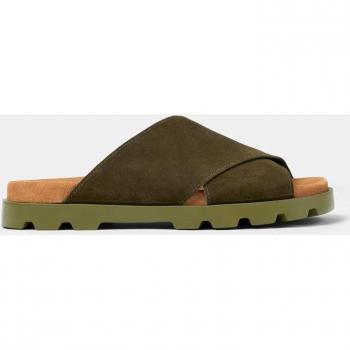 CAMPER Brutus Sandal - Men's Green Suede Sandals in Size 40