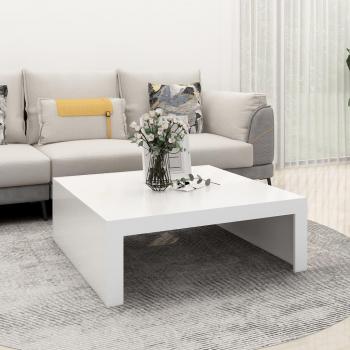 vidaXL White Coffee Table 100x100x35 cm Engineered Wood